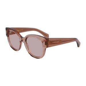 Salvatore Ferragamo Sunglasses Cat Eye Full Rim, Transparent Nude Frame and